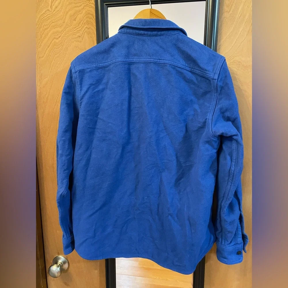 Everlane Deep Blue Heavyweight Flannel Shirt - Picture 3 of 4